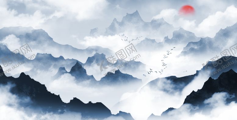 编号：85881602130109439212【酷图网】源文件下载-水墨山水画