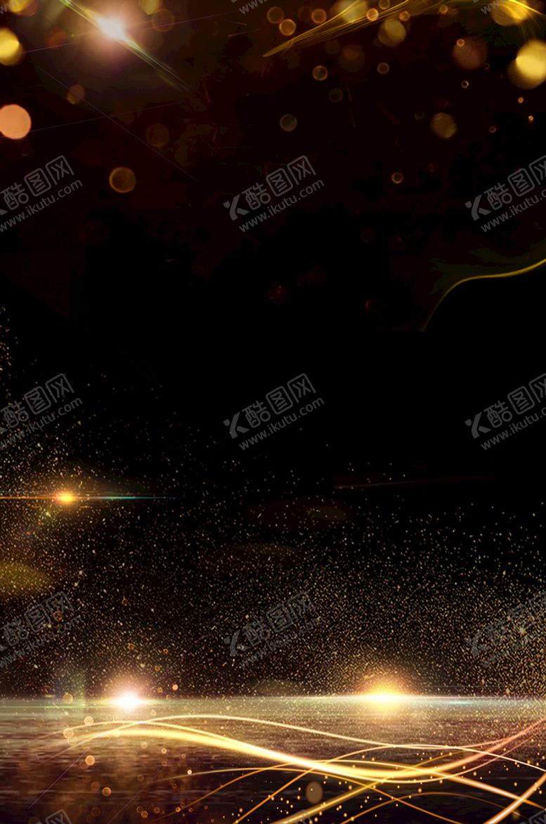 编号：51298609131342342893【酷图网】源文件下载-黑色大气线条年会背景奢华立体