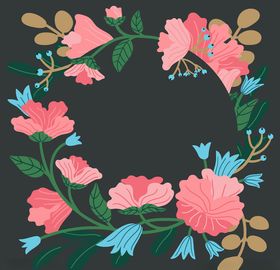 花圈多彩背景