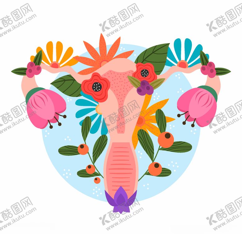 编号：78789910230546575925【酷图网】源文件下载-女性子宫插画