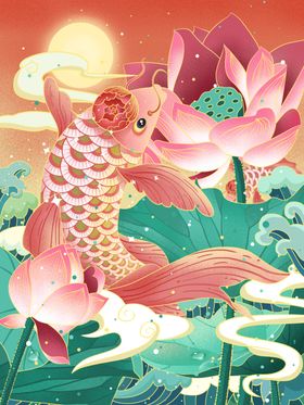 国潮海报设计图片传统文化中风装饰画
