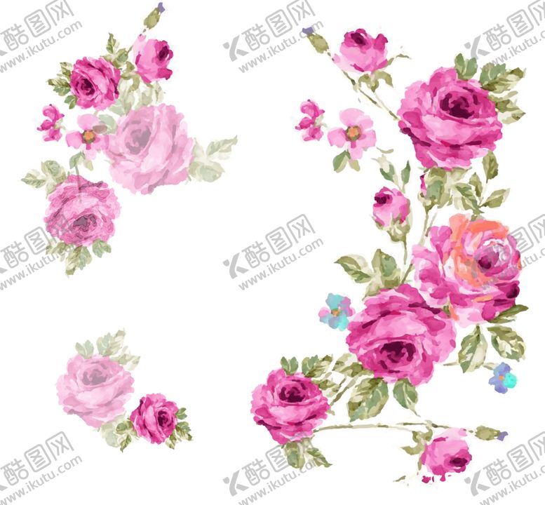 编号：43621610040342364638【酷图网】源文件下载-手绘花草牡丹花园元素素材
