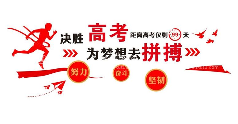 编号：27132510200918484510【酷图网】源文件下载-矢量决胜高考文化墙