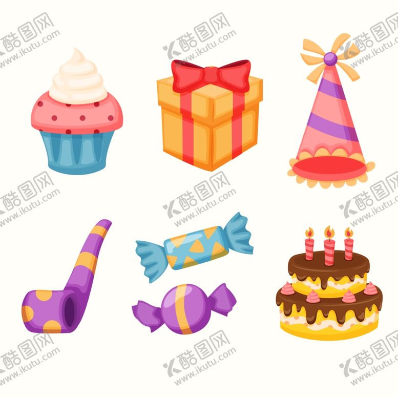 编号：42350201202351385329【酷图网】源文件下载-生日相关元素