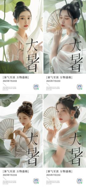 医美大暑节气系列海报
