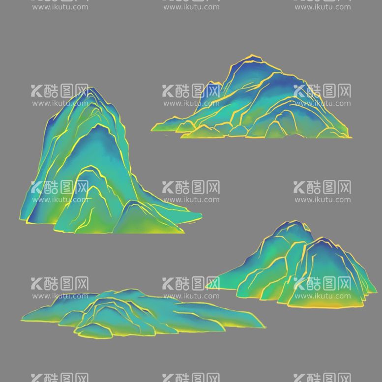 编号：97472612220314428415【酷图网】源文件下载-婚礼山峰层叠山峰国潮山峰