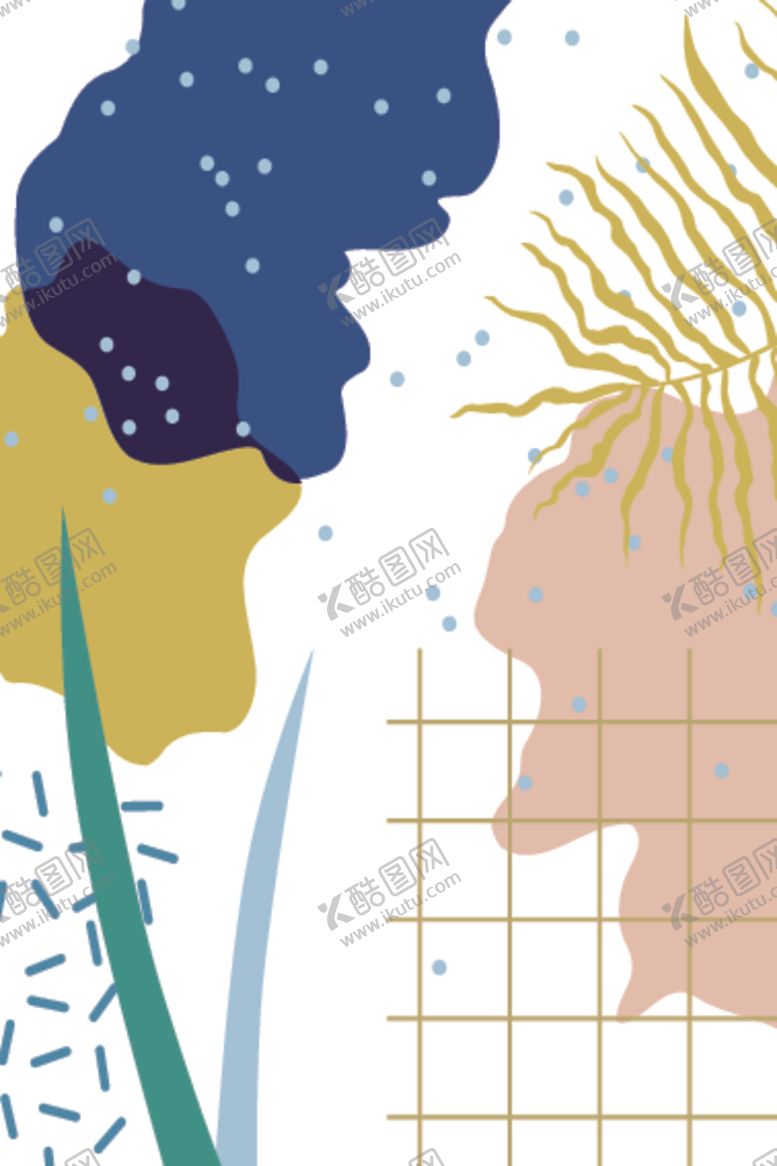 编号：61572507132232219393【酷图网】源文件下载-植物抽象装饰画图案