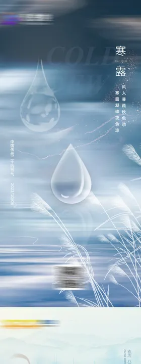二十四节气寒露海报系列飞鹤水