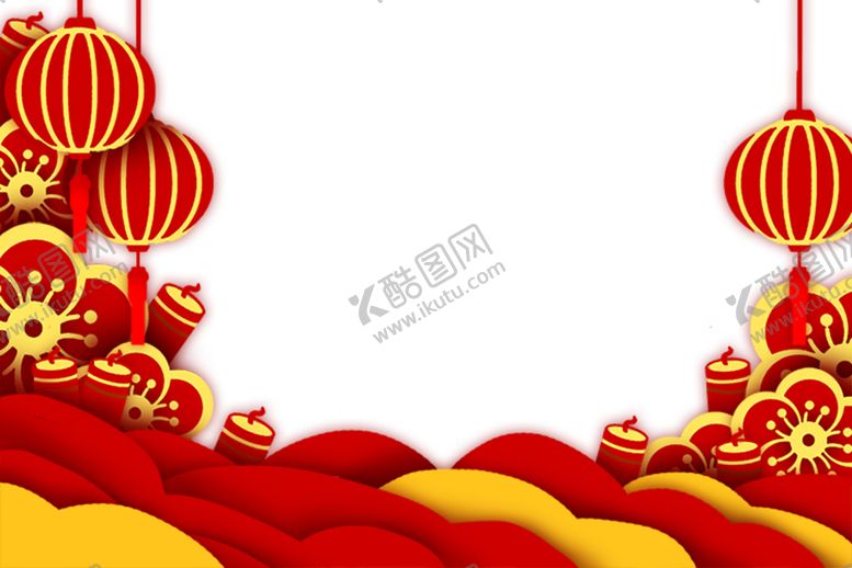 编号：04381609202335119137【酷图网】源文件下载-新年新春祝福竖版海报边框春节