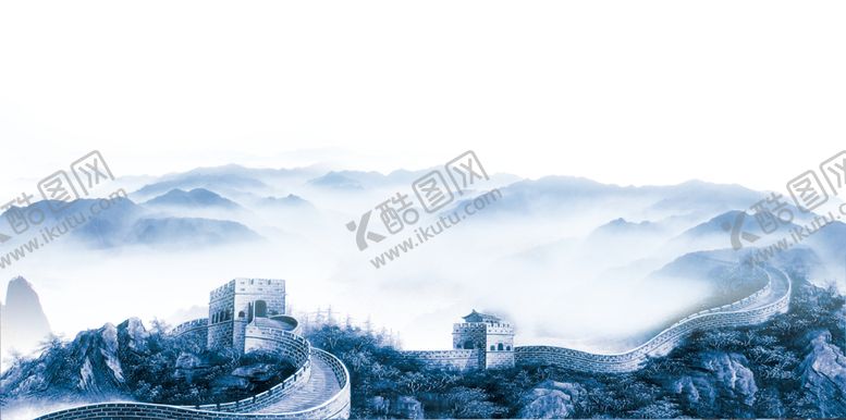 编号：46068510071534267621【酷图网】源文件下载-长城国风复古建筑海报素材