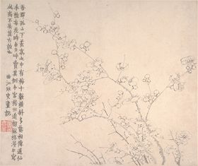 梅花图国画图案