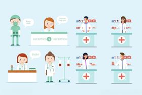 医疗场景人物插画