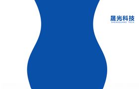 蓝色企业画册封面