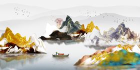现代山水装饰画