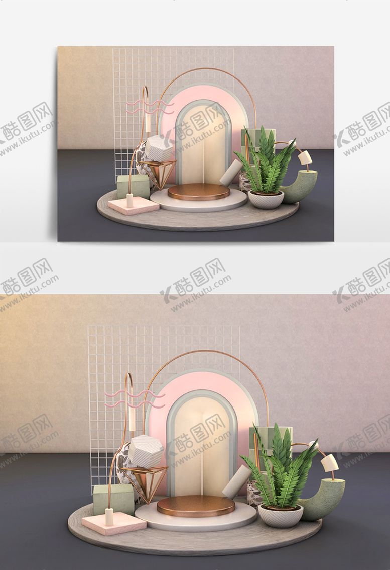 编号：21459406241748544517【酷图网】源文件下载-c4d电商促销场景模型oc渲染