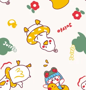 夏天黄色游泳圈鸭子