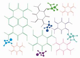 螺旋链状生物科技元素线条