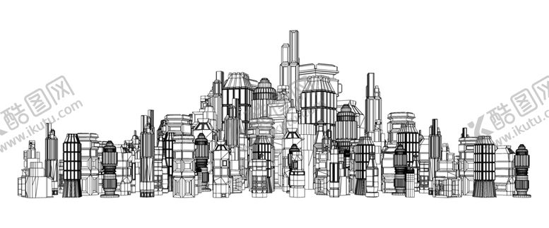 编号：68636510071745357692【酷图网】源文件下载-科技城市装饰图案