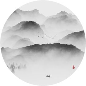 抽象意境水墨画