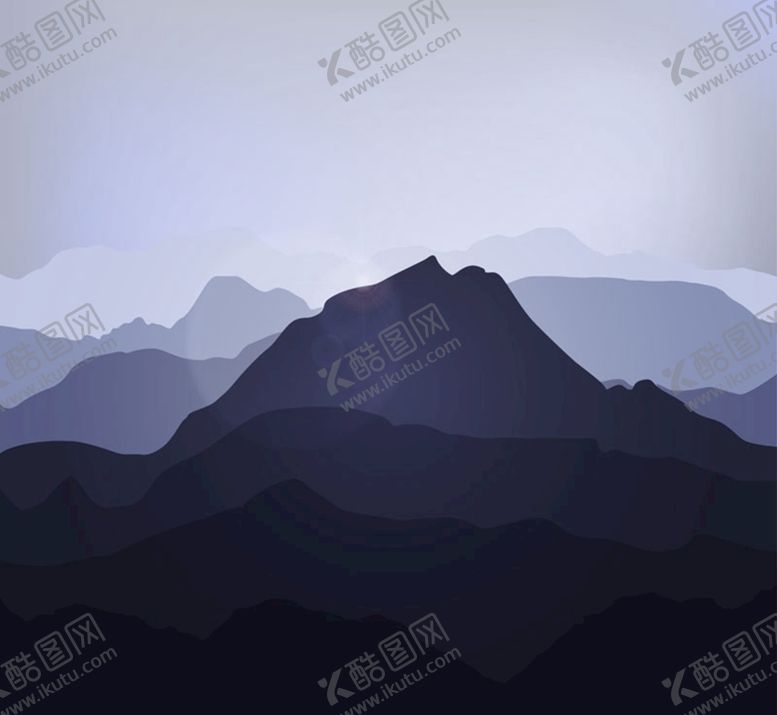 编号：16349010060731572974【酷图网】源文件下载-创意群山剪影