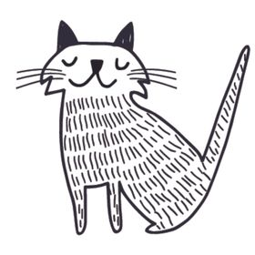 猫咪主题插画图案