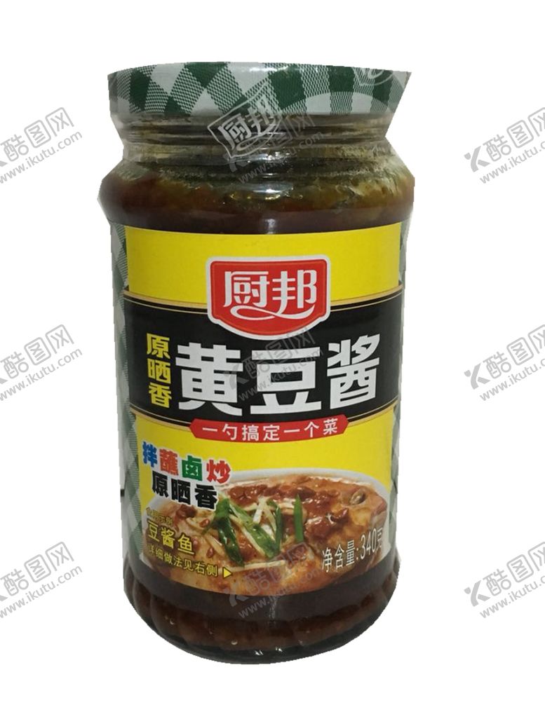 编号：62579505092031254891【酷图网】源文件下载-厨邦原晒香黄豆酱340g