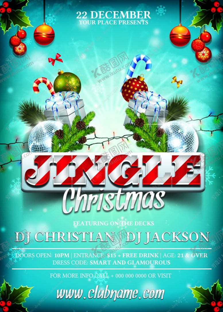 编号：18495710291311544790【酷图网】源文件下载-圣诞节海报