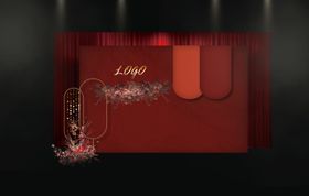 红色现代海报