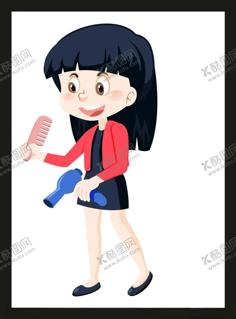 编号：17340202180510114472【酷图网】源文件下载-手绘儿童女孩