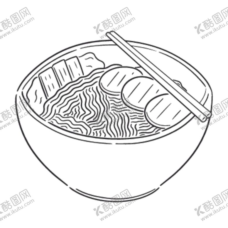 编号：87102701311427189085【酷图网】源文件下载-面条线描插画