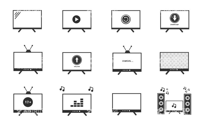 编号：57029110010405013905【酷图网】源文件下载-电视icon