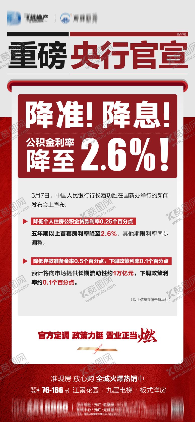 编号：56493406142129547602【酷图网】源文件下载-地产政策利好海报