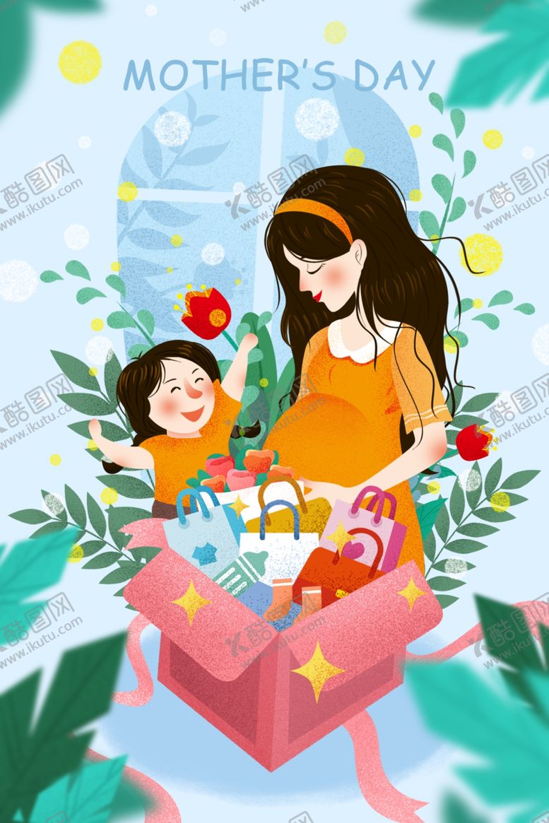 编号：92957010180114207296【酷图网】源文件下载-母亲节插画