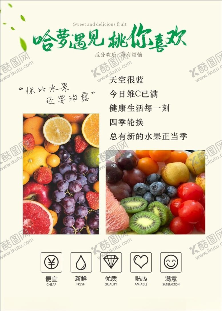 编号：31587502240428015547【酷图网】源文件下载-创意水果文案海报