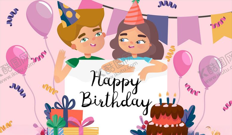 编号：22748610020556254370【酷图网】源文件下载-创意过生日的男女