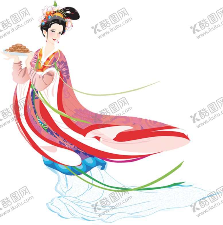 编号：98300705121857058673【酷图网】源文件下载-嫦娥送月饼
