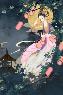 中秋节插画          中国传统传统文化