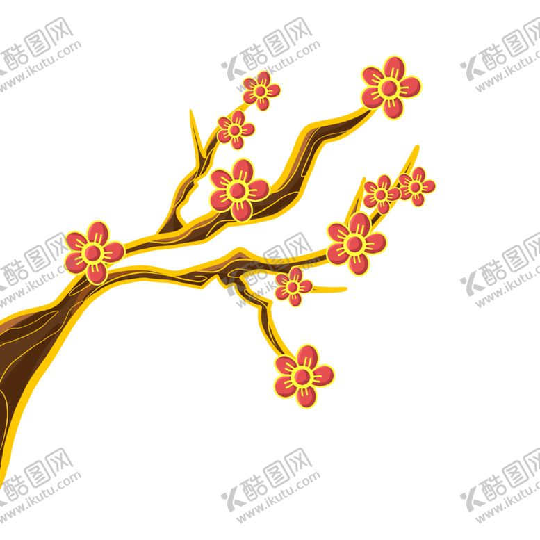 编号：85470312221940118619【酷图网】源文件下载- 梅花插画海报图片 