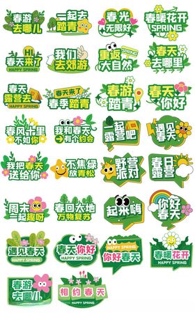 春天出游手持牌