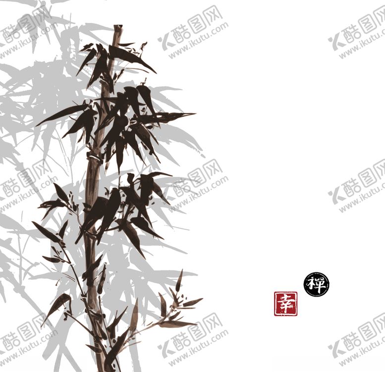 编号：53675010250654276359【酷图网】源文件下载-中国风水墨画竹艺术