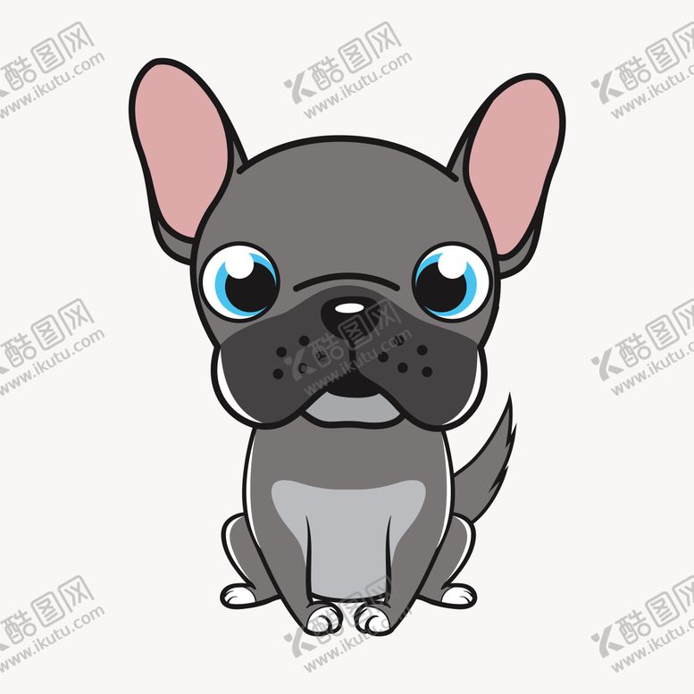 编号：61855407081704474917【酷图网】源文件下载-矢量卡通斗牛犬
