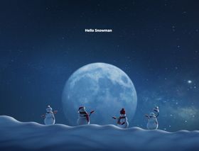 冬季雪人背景图