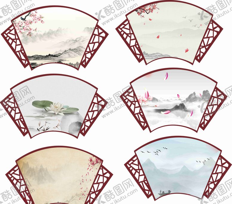 编号：82773610141920108588【酷图网】源文件下载-古风扇形