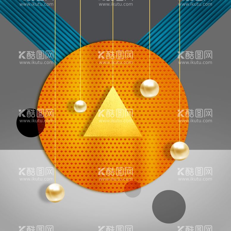 编号：93911711280901412703【酷图网】源文件下载-几何轻奢水彩挂画装饰画