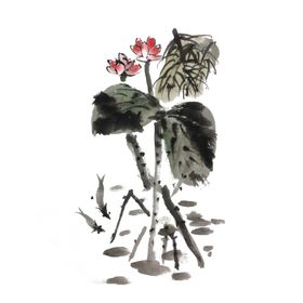 水墨插画素材