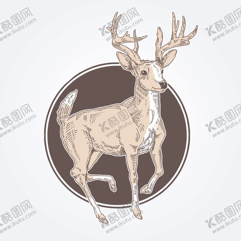 编号：86367109291722415547【酷图网】源文件下载-卡通麋鹿