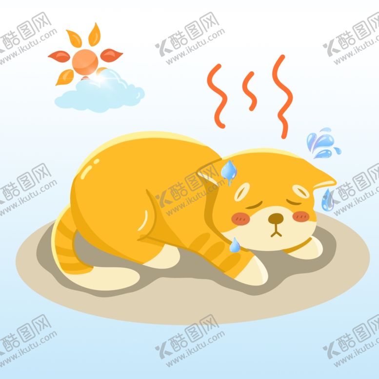 编号：83848702171421217887【酷图网】源文件下载-热瘫的动物