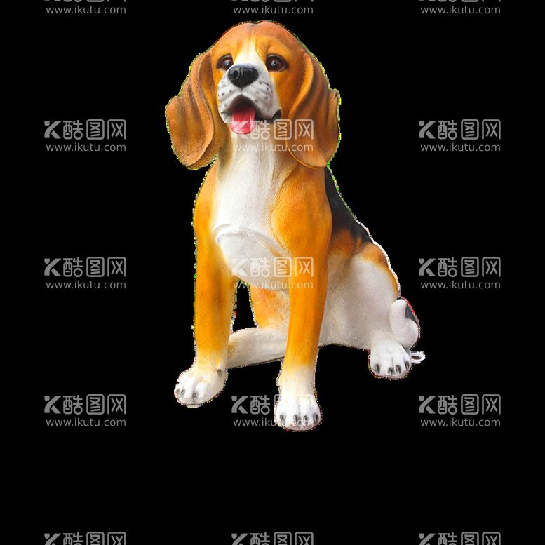 编号：68938811050952459179【酷图网】源文件下载-仿真狗犬比格猎犬模型雕塑