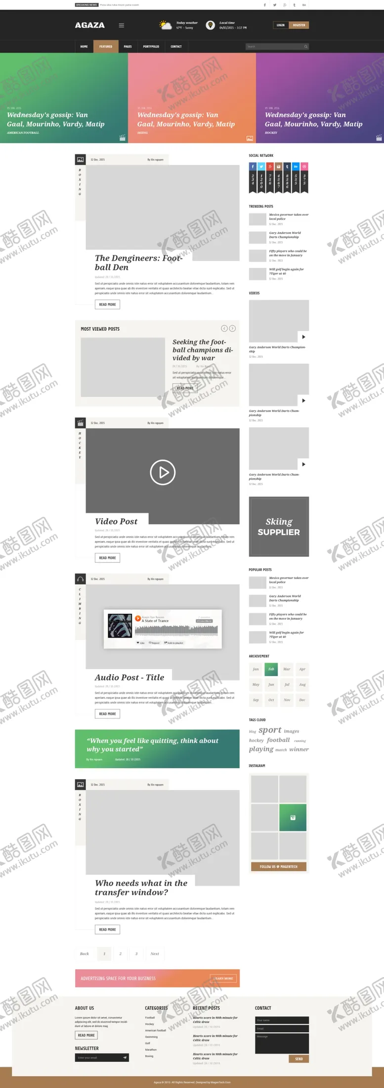 编号：46350803211544492992【酷图网】源文件下载-媒体资讯网页模板