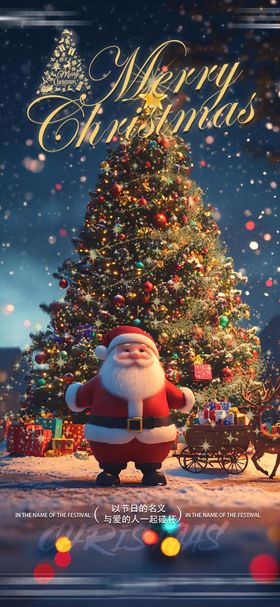 酒吧圣诞节宣传海报